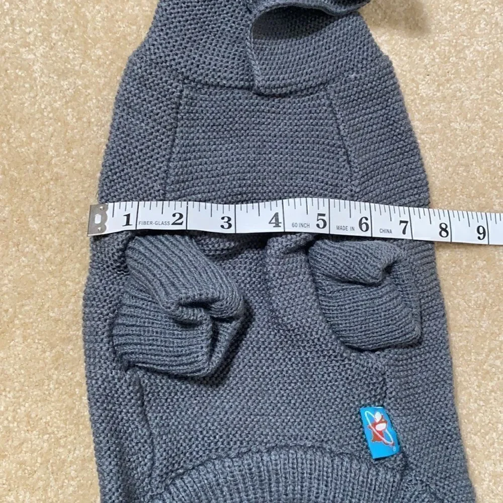 Dog Hooded Sweater Gray with Star design - XL NWT